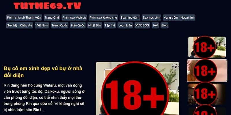 Giao diện trang chủ của Tuthe69